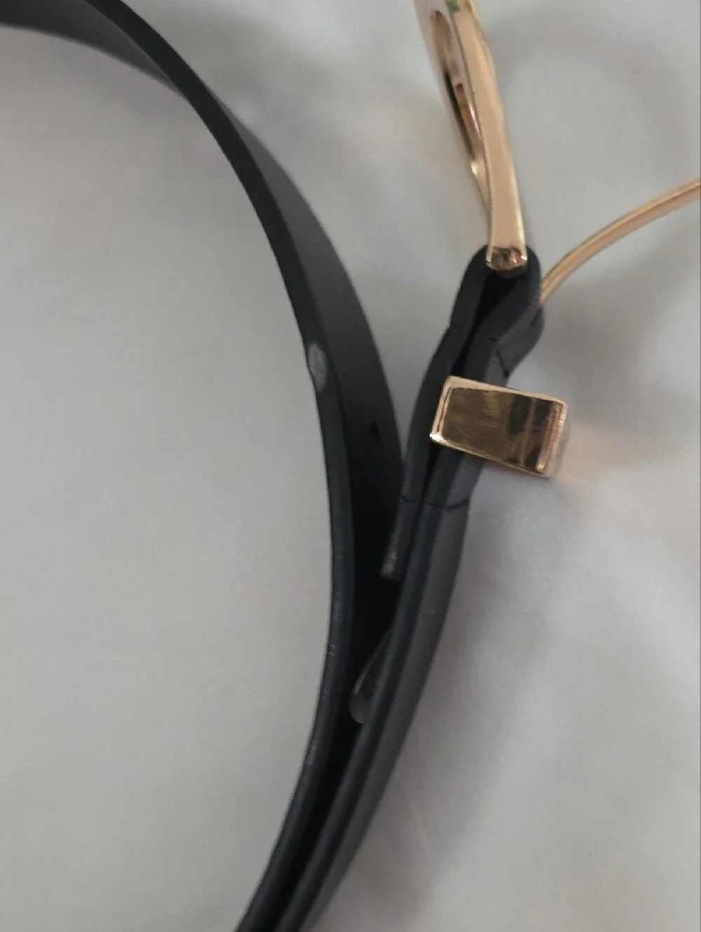 Women’s Black Belt with Gold Accent Buckle